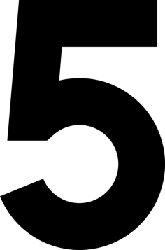 Number 5 Line Art Svg Vector, Free Vectors File